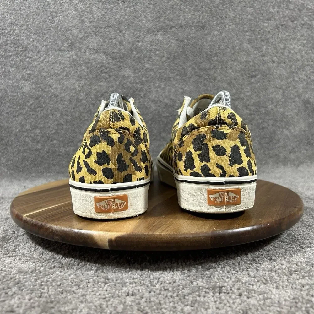 Vans ComfyCush Old Skool Mens Size 10 Leopard Print Athletic Skate Shoes Used